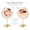 Kibi Circular LED Free Standing Magnifying Make Up Mirror - Brushed Gold KMM104BG - alternate 7